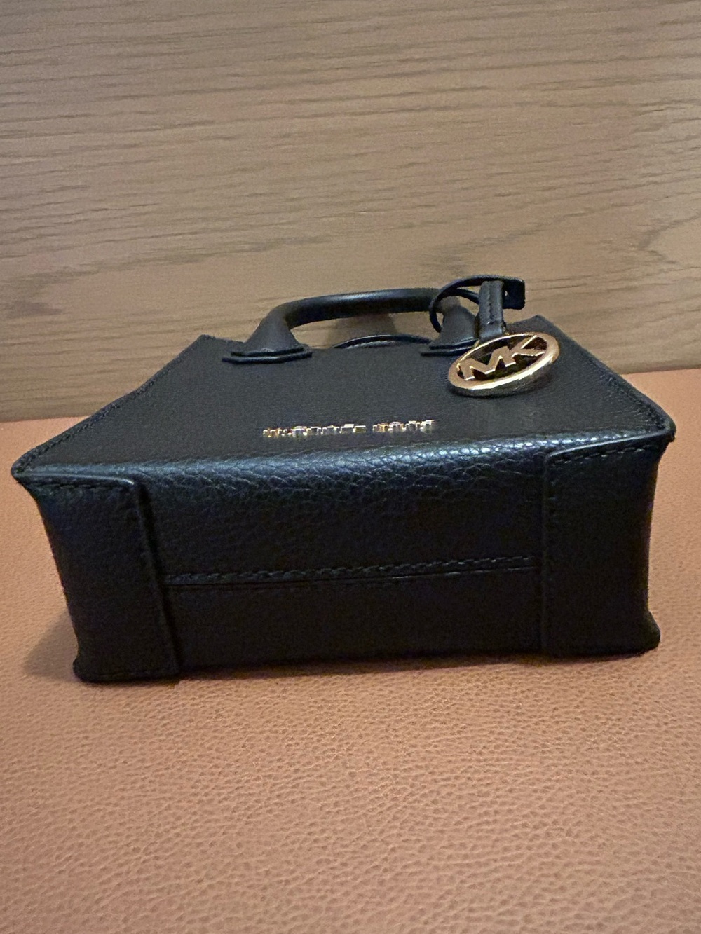 Michael Kors Black Pebbled Leather Mini Tote with Gold Hardware - Picture 12 of 16